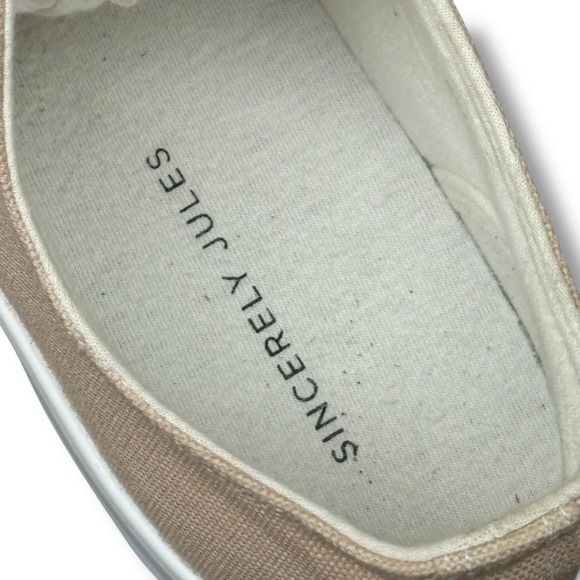 Sincerely Jules‎ Natural Tan Low Rise Platform Sneakers New Size 10M - Picture 7 of 8